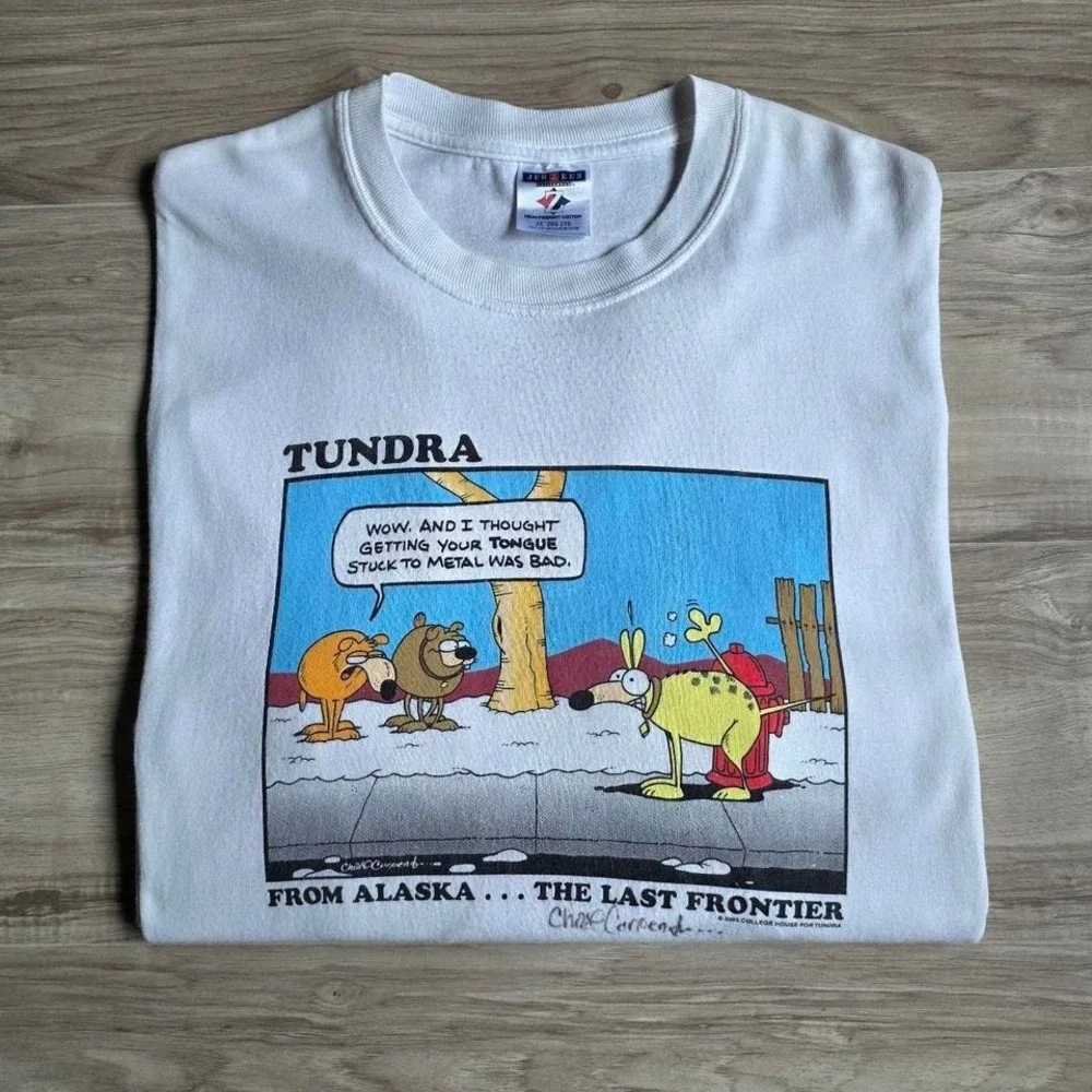 Vintage College House For Tundra From The Last Frontier Alaska 2003 Comic Shirt - Picture 1 of 5
